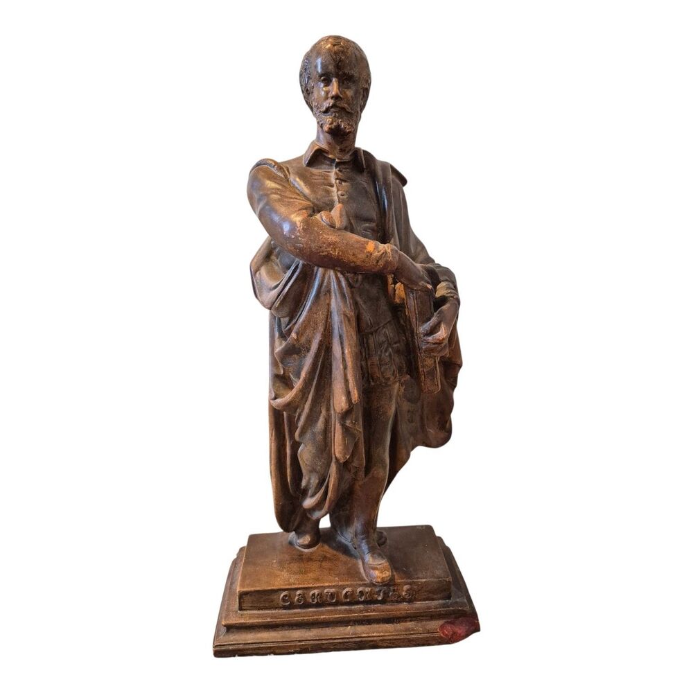 Antique Ambroise Pare' Statue Sculpture French Surgeon 16th Century Renaiisance